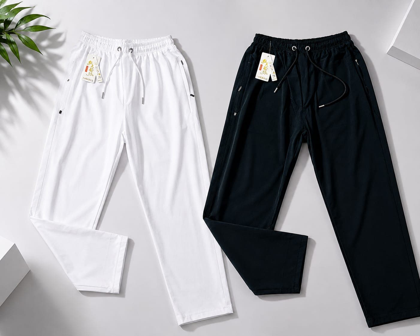 চায়না মাইক্রো স্টিচ প্রিমিয়াম পায়জামা 2 pcs (Black + White ) 950/-
