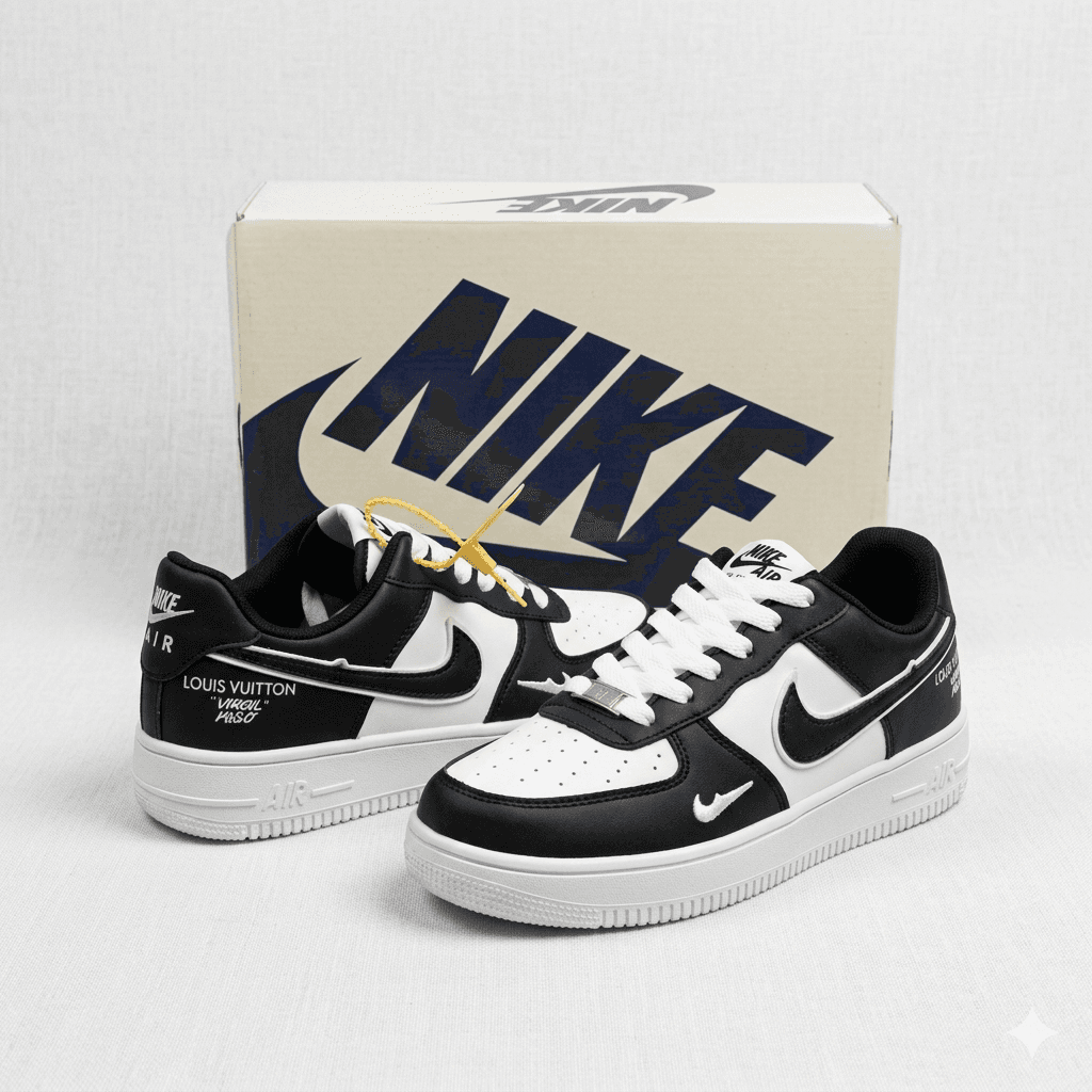 Air force 1 black and white 
