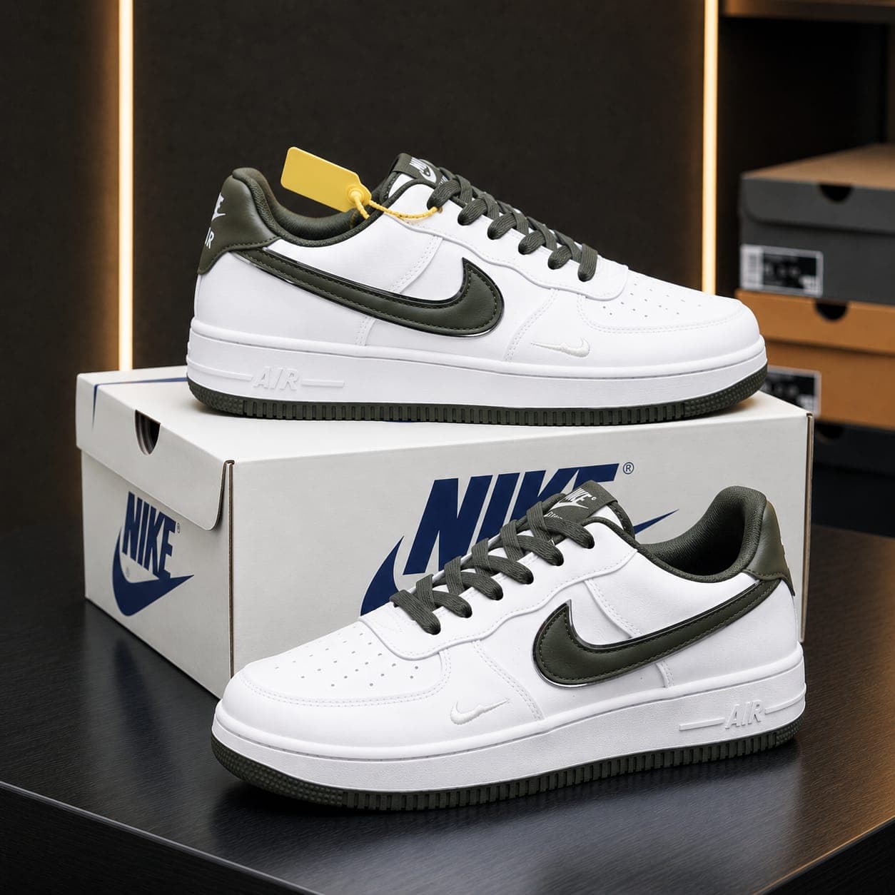 Airforce 1 Olive and white 